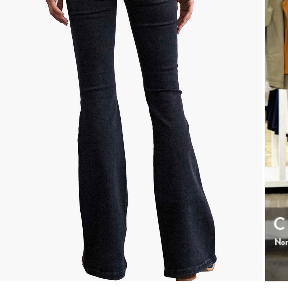 Free People Black Flare & Wide Leg Jeans - Picture 7 of 10